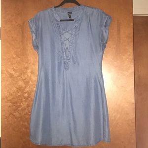 Chambray mini dress